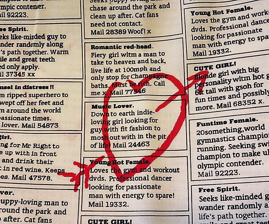 dating newspaper ads